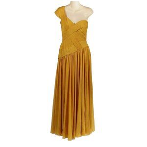 Tadashi Shoji Women's Yellow  Formal Dress Size 2